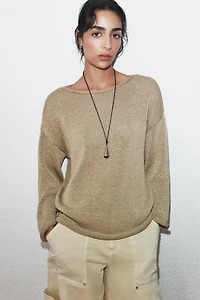 BOAT NECK KNIT JUMPER