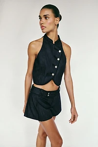 CONTRAST PIPING SKORT
