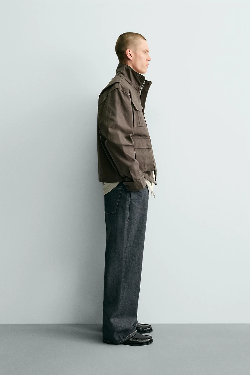 BOXY FIT COTTON CANVAS JACKET