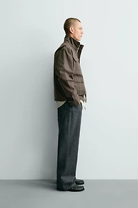 BOXY FIT COTTON CANVAS JACKET
