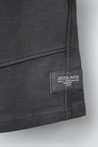 STRAIGHT FIT GARMENT DYE SHORTS