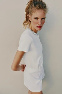 JEWEL BEAD KNIT TOP