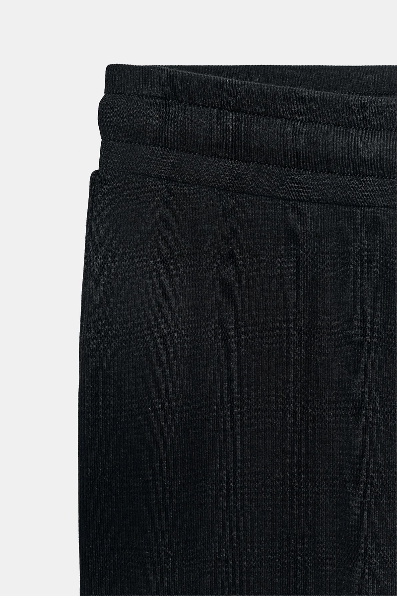STRAIGHT RIBBED PANTS