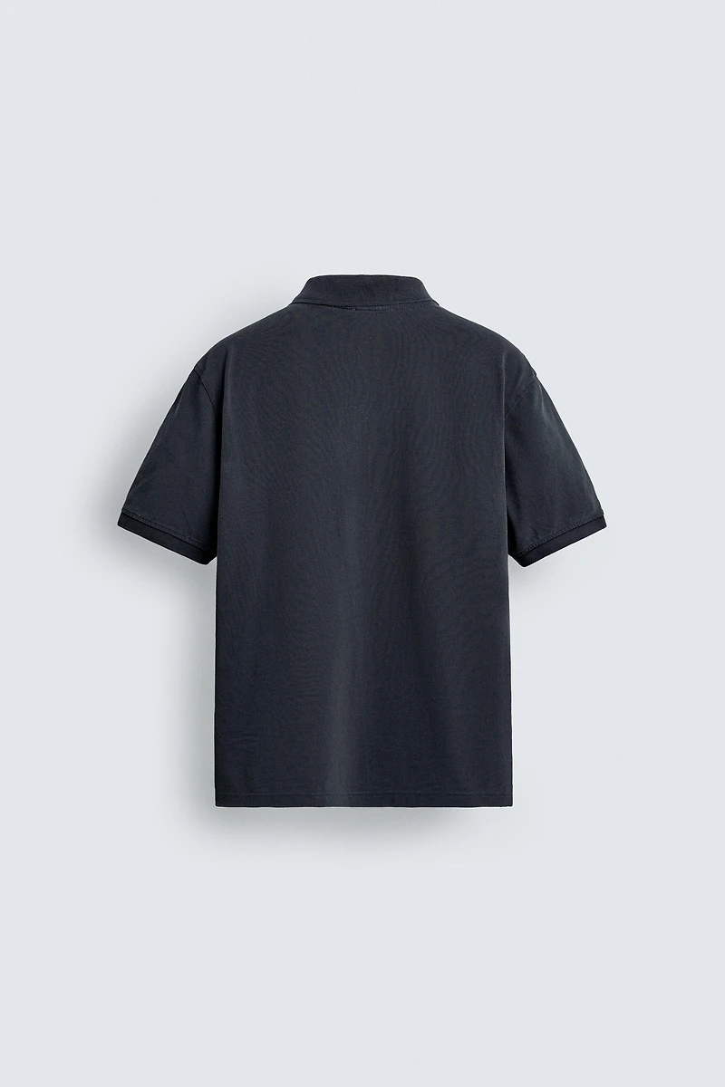 WASHED PIQUÉ POLO SHIRT AARON LEVINE X ZARA