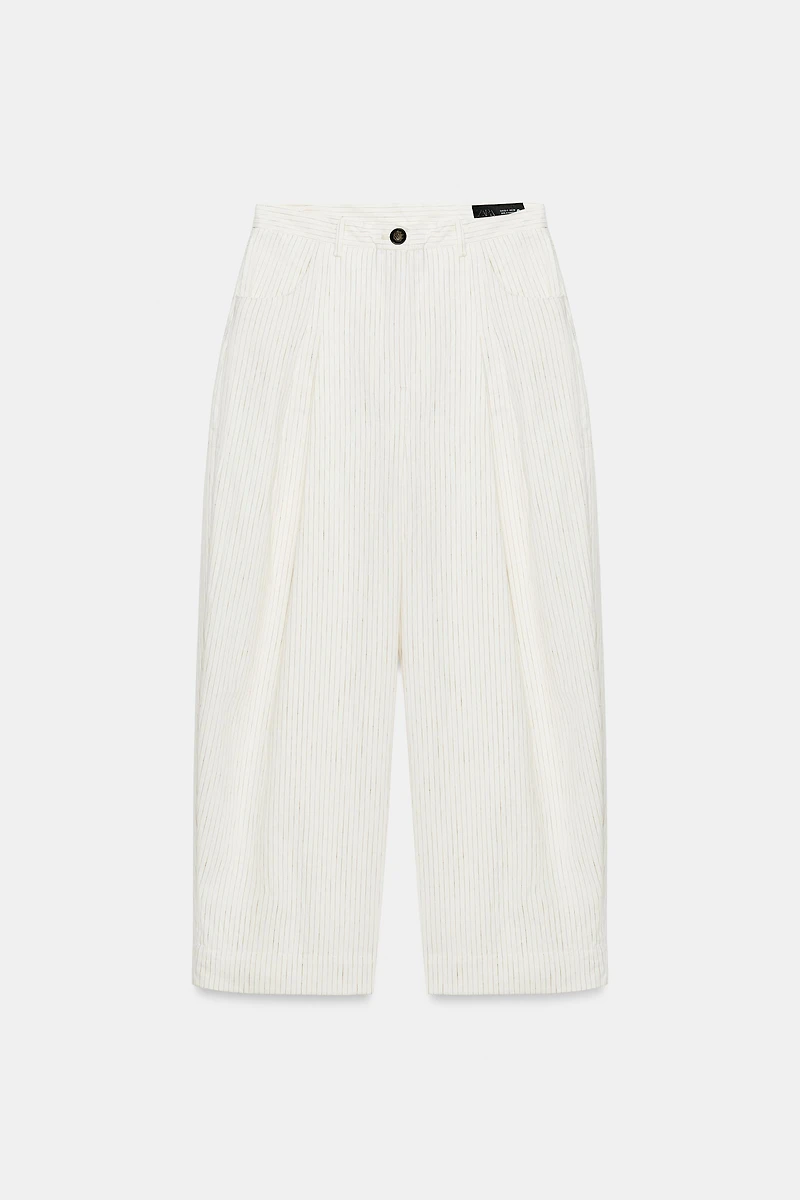 ZW COLLECTION STRIPED BARREL PANTS