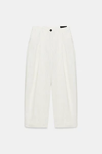 ZW COLLECTION STRIPED BARREL PANTS