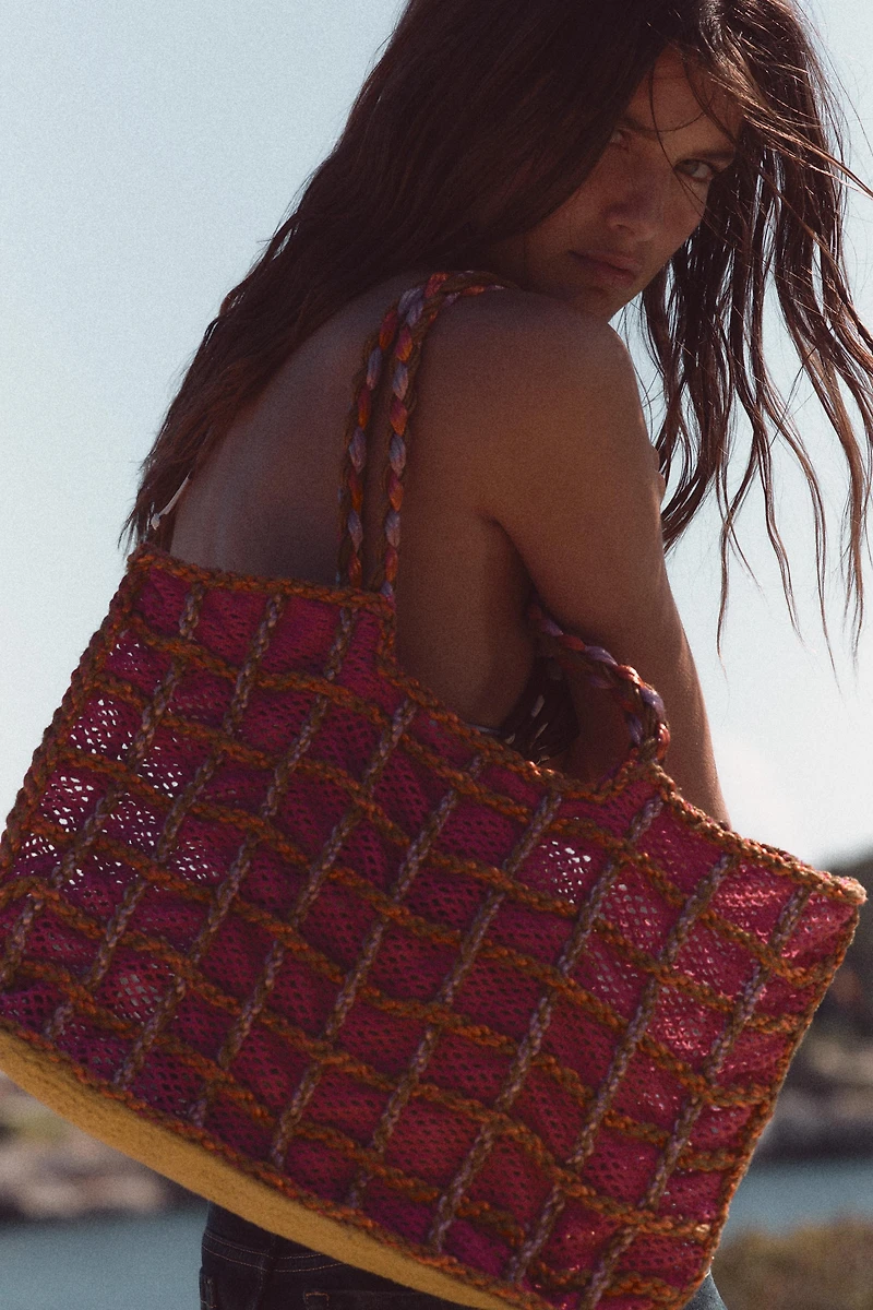 COMBINATION WOVEN MAXI BAG
