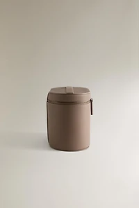 TROUSSE DE TOILETTE RIGIDE CUIR MIROIR