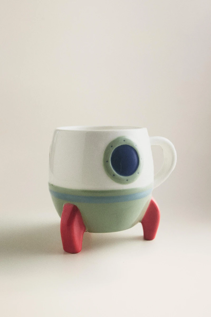 KIDS' SPACESHIP STONEWARE MUG