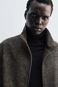 RELAXED FIT TEXTURED OVERSHIRT