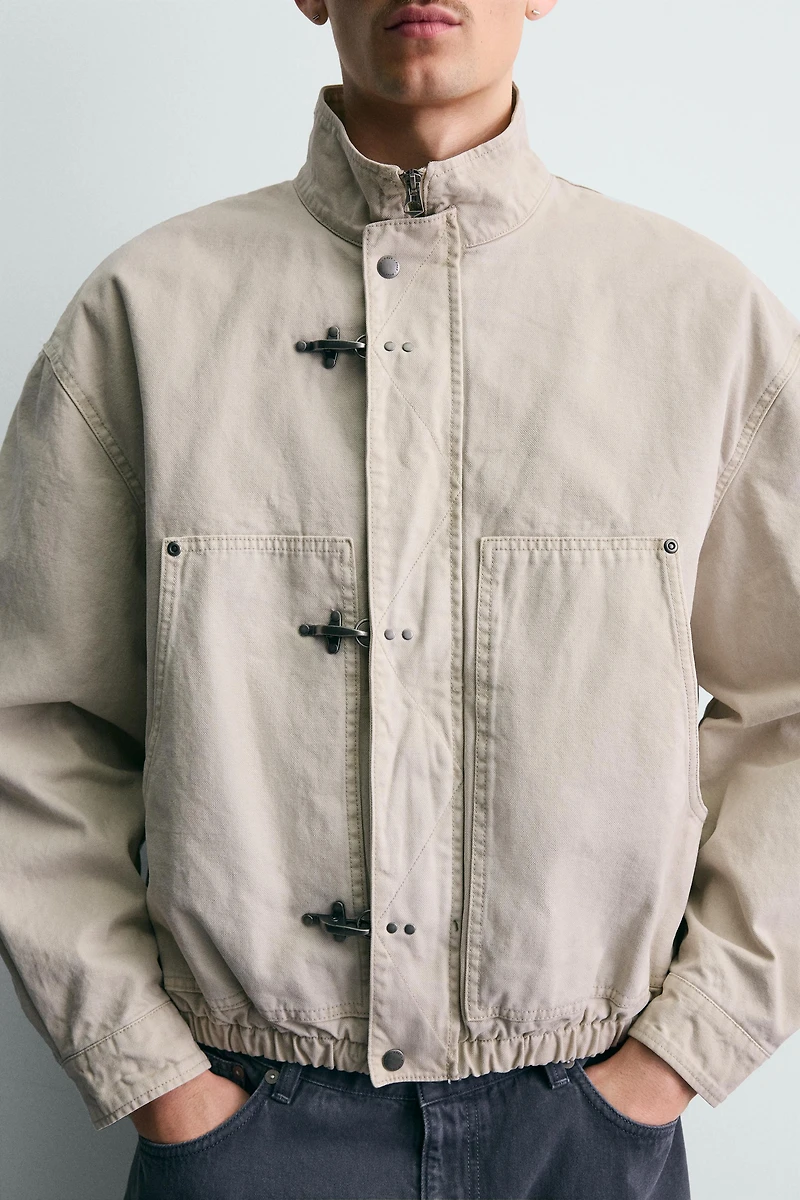 CROPPED FIT FIREMAN CLASP JACKET