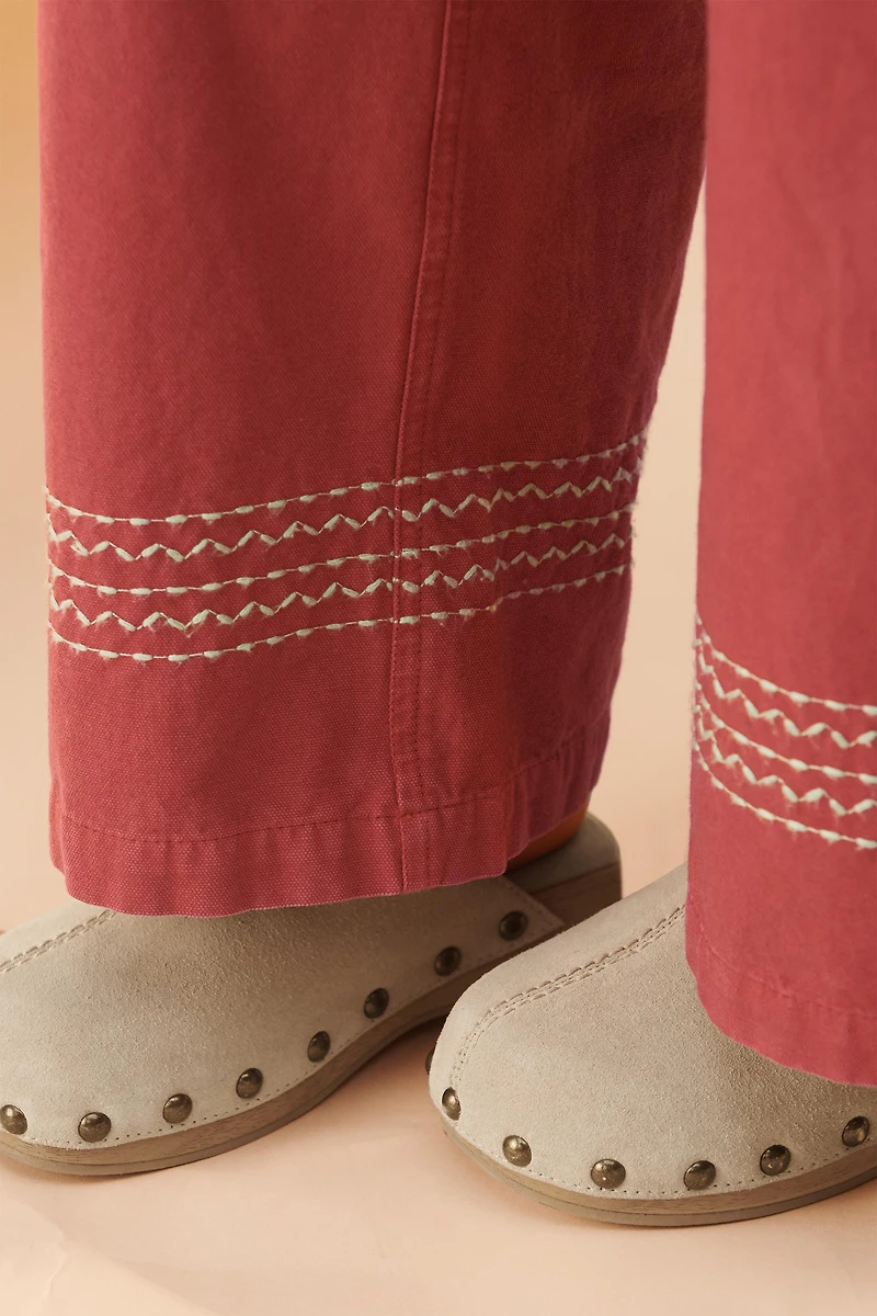 LIMITED EDITION STRAIGHT-LEG TOPSTITCH PANTS