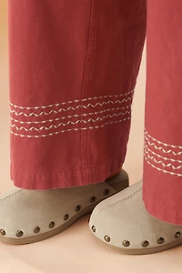 LIMITED EDITION STRAIGHT-LEG TOPSTITCH PANTS