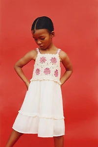 CROCHET KNIT COMBINATION DRESS