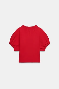 RUCHED KNIT TOP
