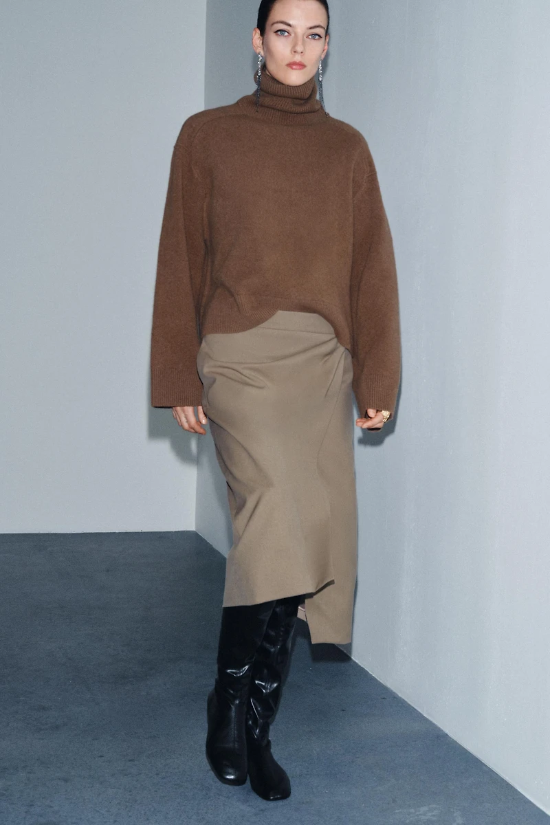 FLOWY WRAP SKIRT ZW COLLECTION