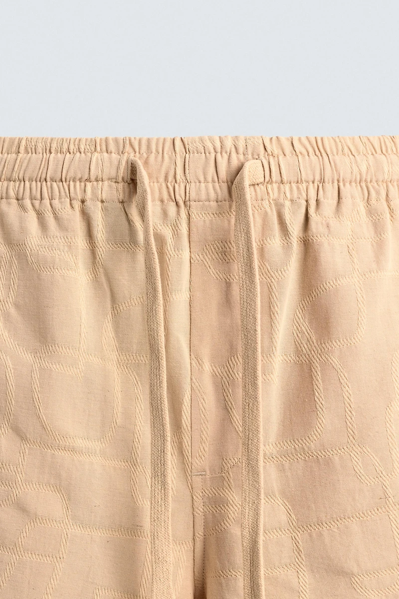 SHORT RELAXED FIT JACQUARD BRODÉ