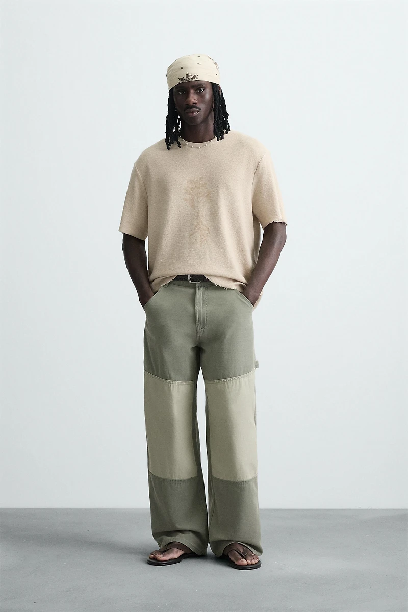 T-SHIRT EN TRICOT IMPRIMÉ SPRAY