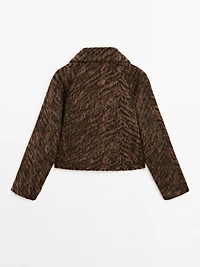Manteau court imprimé animal