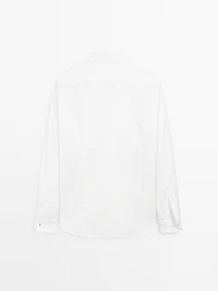 Chemise slim doubles poignets en coton
