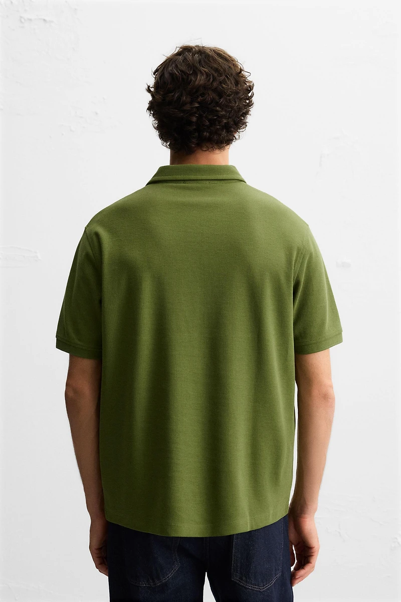 BASIC TEXTURED POLO SHIRT