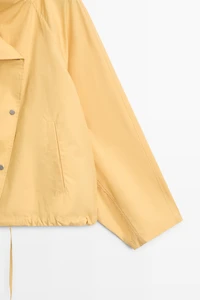 Veste bomber à fermeture latérale 100 % coton