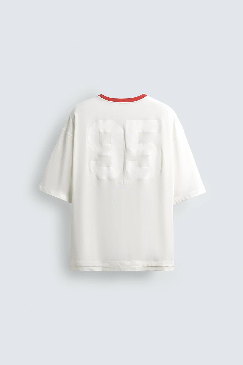 T-SHIRT COL CONTRASTÉ