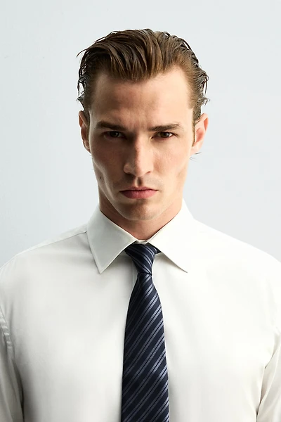 100% SILK STRIPED TIE
