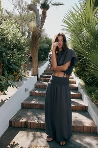 PANTALON BAGGY À TAILLE ÉLASTIQUE