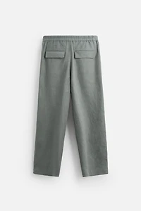 100% LINEN SUIT PANTS