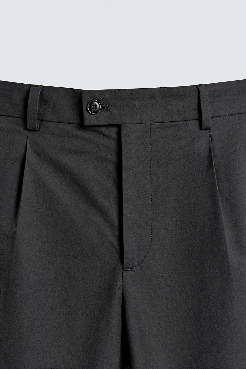 PANTALON DE COSTUME EN POPELINE