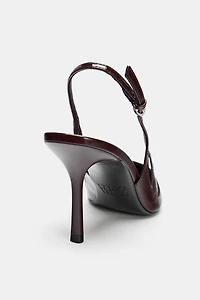PATENT EFFECT HEELED SHOES