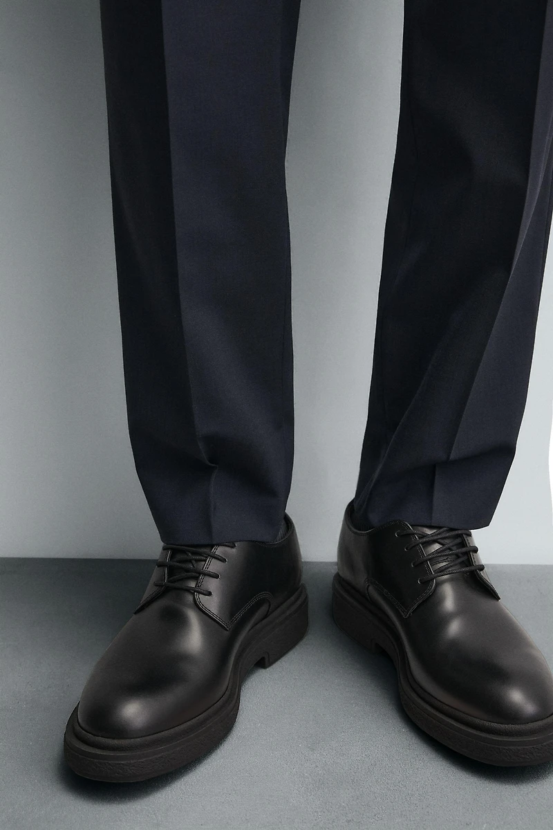 THICK SOLE LEATHER SHOES