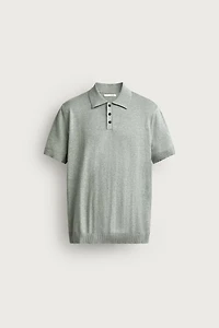 REGULAR FIT TEXTURED KNIT POLO