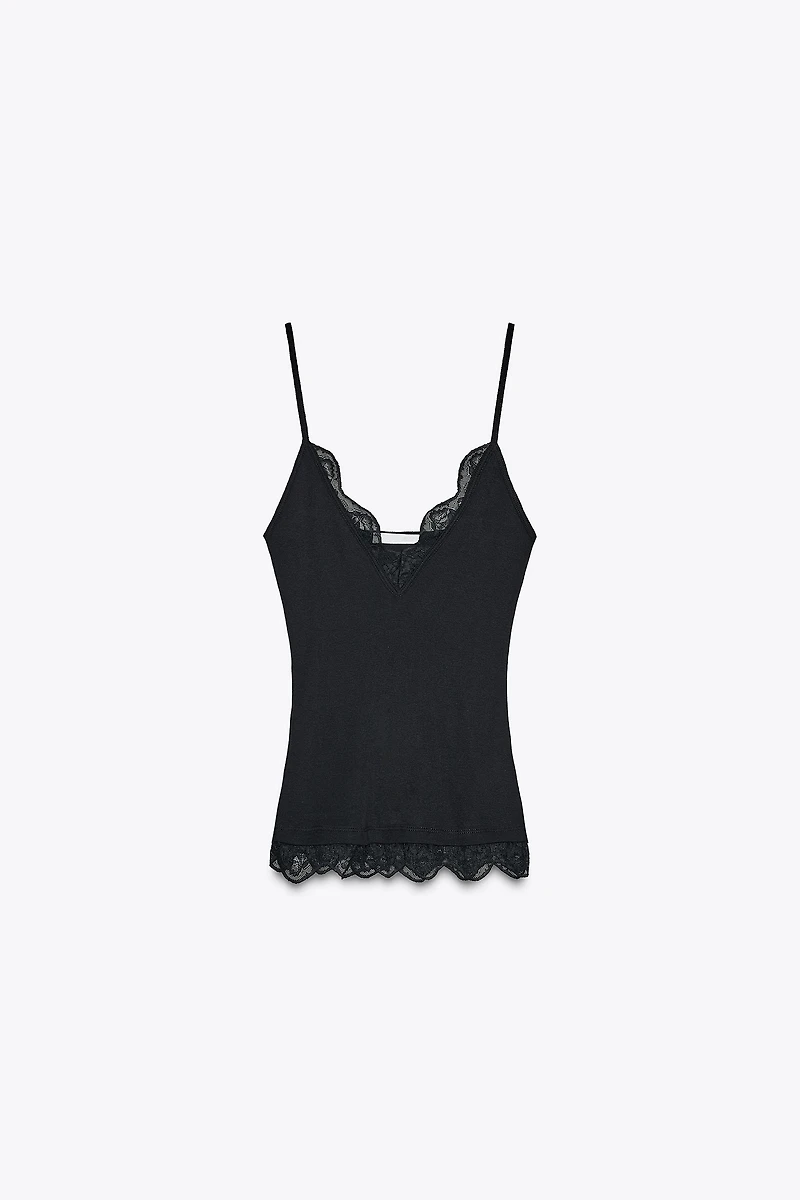 LACE STRAPPY TOP