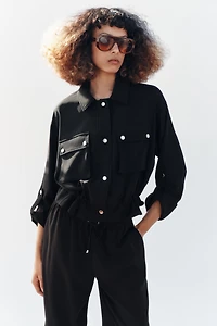 ROLLED-SLEEVE SAFARI JACKET