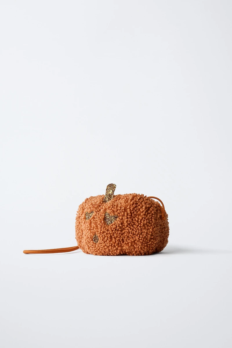 FLEECE PUMPKIN CROSSBODY BAG