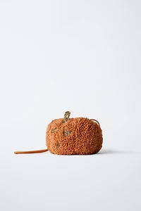 FLEECE PUMPKIN CROSSBODY BAG