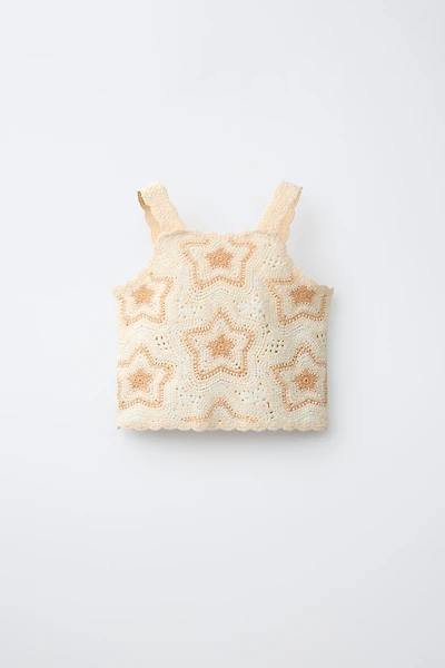 TOP EN CROCHET ÉTOILES