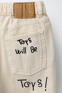 TOY STORY © DISNEY PIXAR EMBROIDERED BAGGY TWILL PANTS