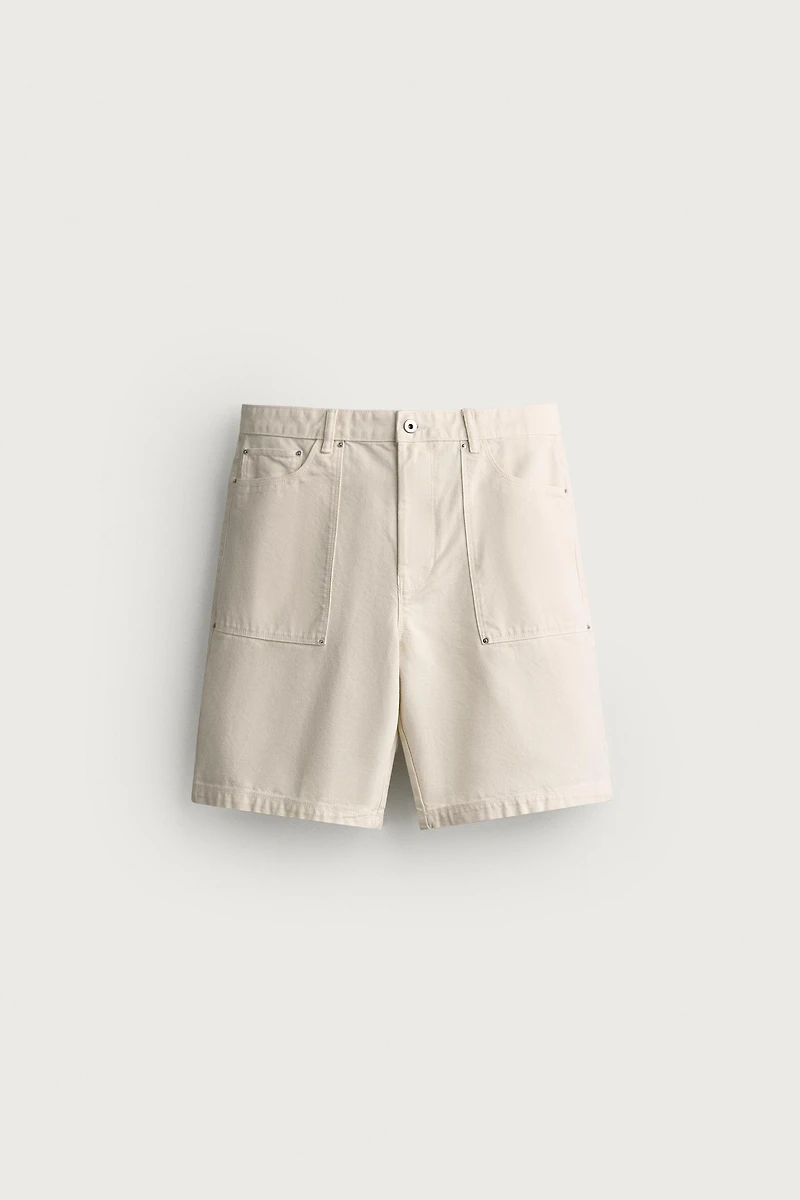 STRAIGHT FIT POCKET SHORTS
