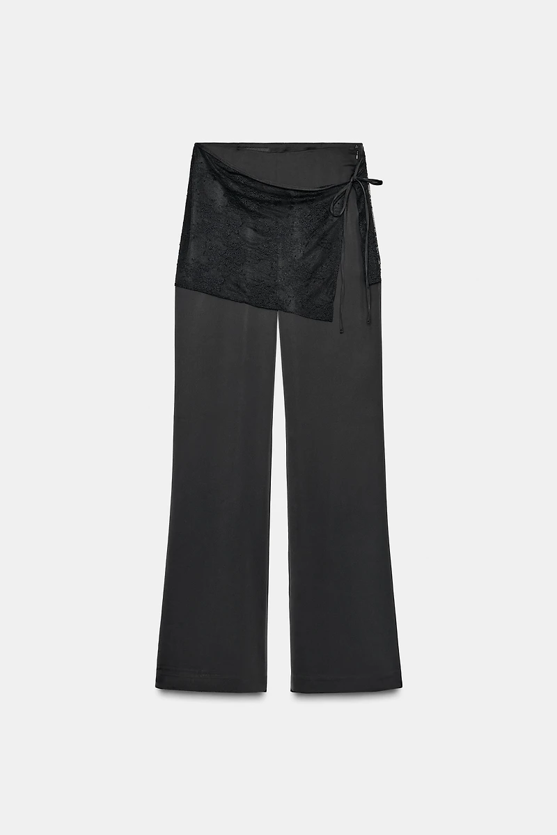 SATIN PAREO LACE PANTS