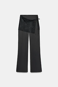 SATIN PAREO LACE PANTS