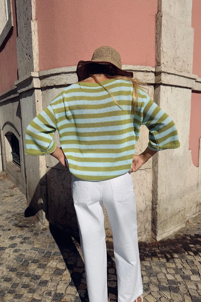 STRIPED KNIT JUMPER