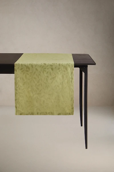 JACQUARD PLANT MOTIF TABLE RUNNER
