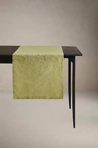 JACQUARD PLANT MOTIF TABLE RUNNER