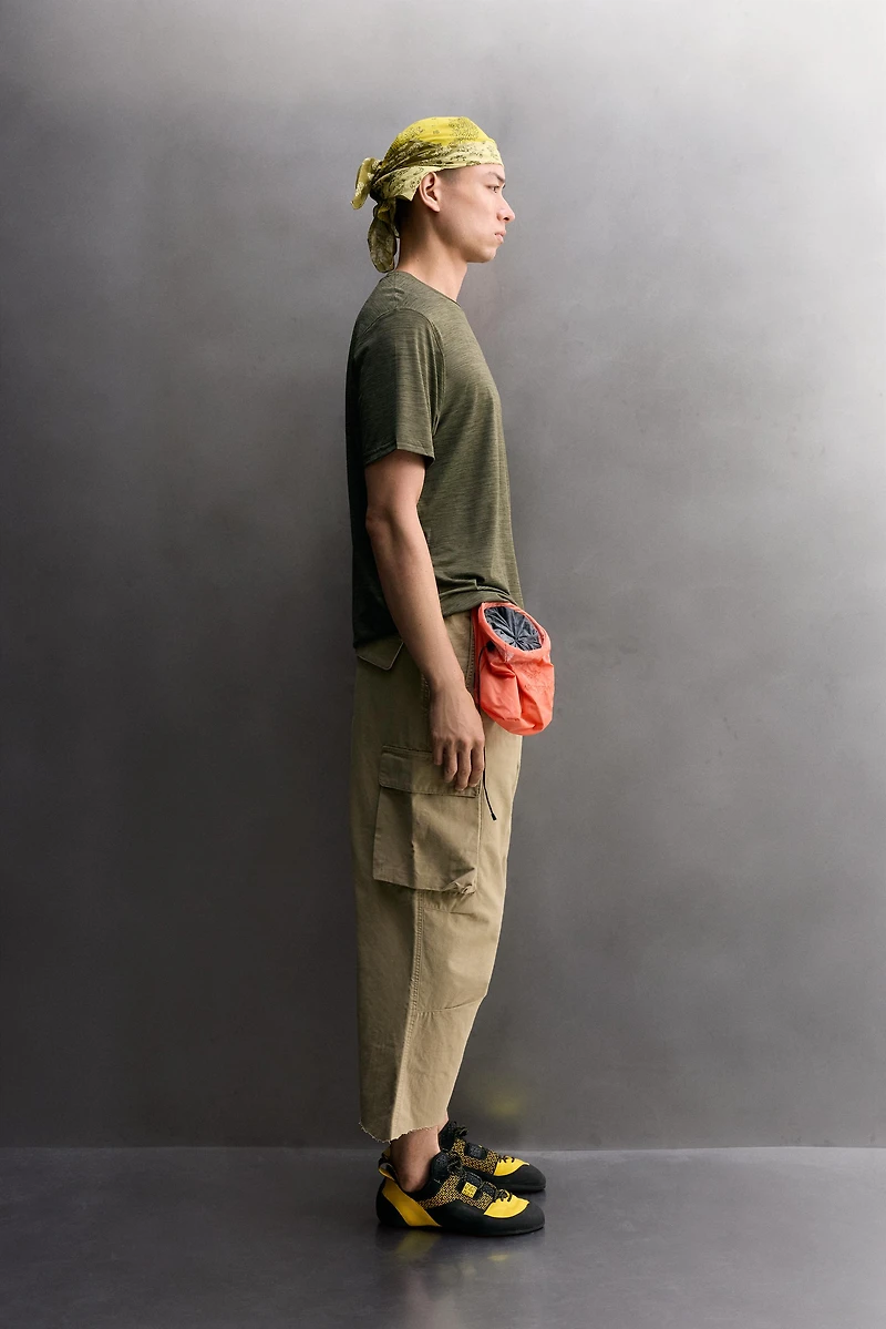 STRIPED TECHNICAL JACQUARD T-SHIRT