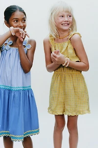 COLOR BLOCK RICKRACK DRESS