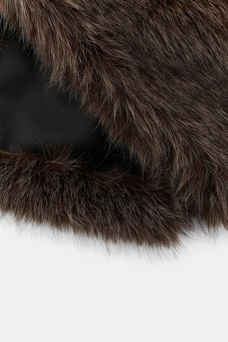 COMBINATION FAUX FUR SCARF