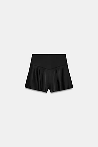 SATIN FLARE SHORTS